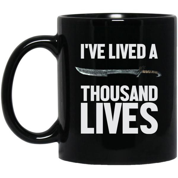 I've Lived A Thousand Lives 11 oz. Black Mug