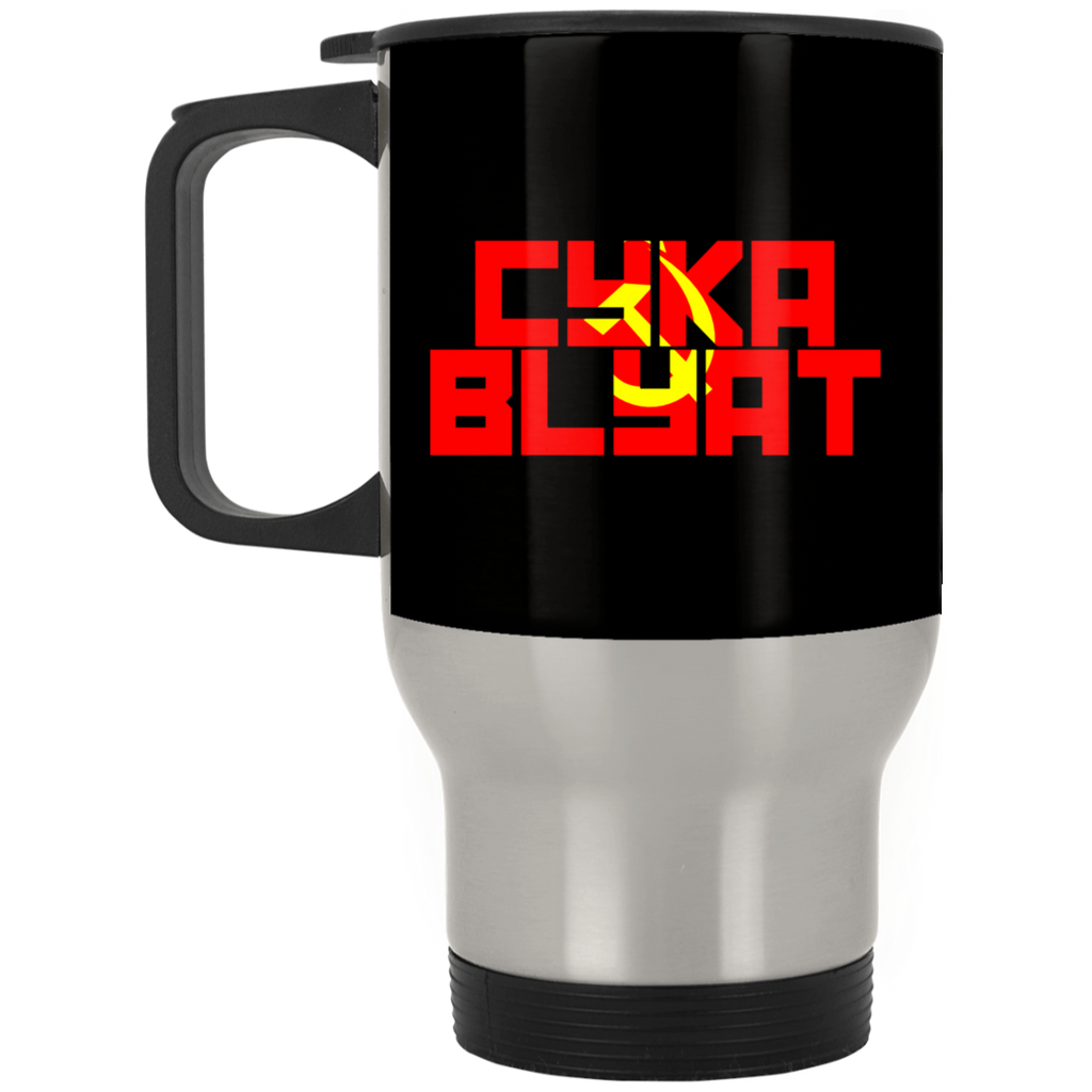 Cyka Blyat RPG Travel Mug | Video Game Coffee Mug | Gaming Video Game Stainless Travel Mug