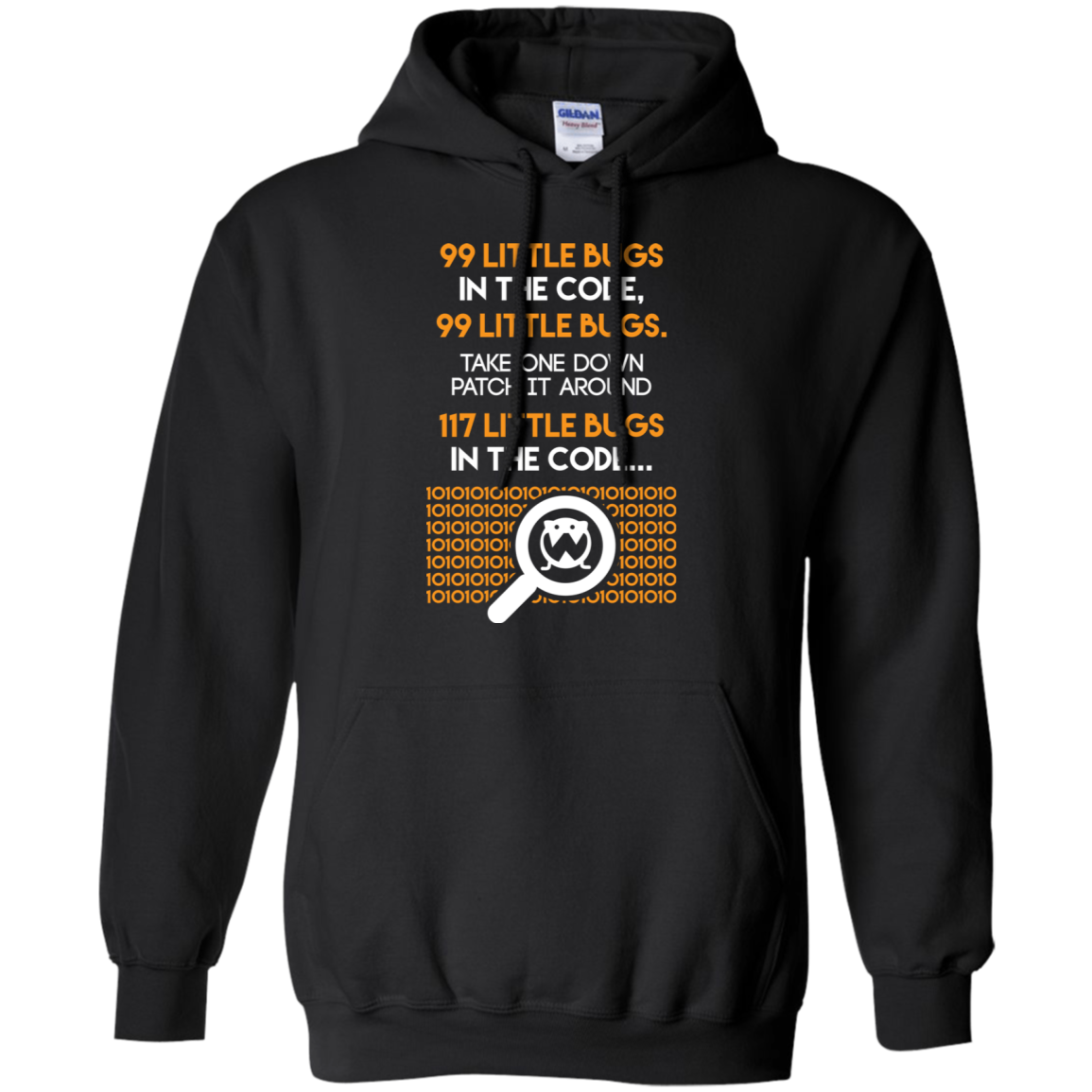 Programmer 99 Little Bugs In The Code Pullover Hoodie 8 oz. Secondary image