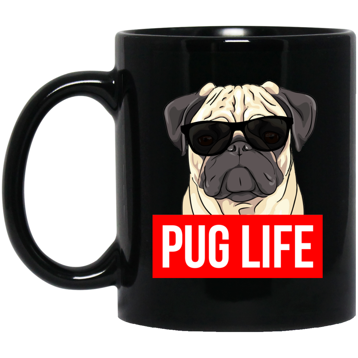 Pug Life 11 oz. Black Mug Secondary image