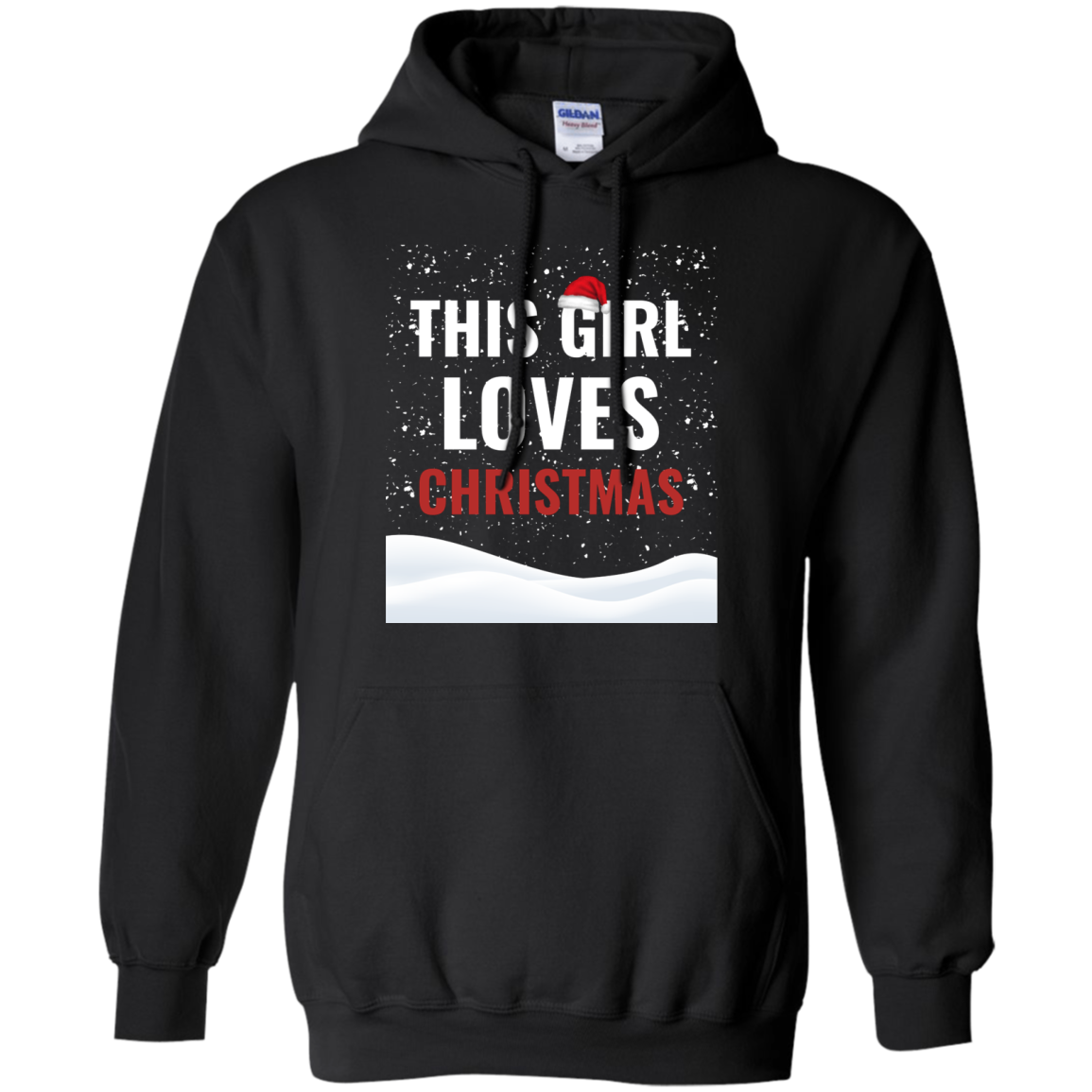 This Girl Loves Christmas Holidays Xmas Pullover Hoodie 8 oz. Secondary image