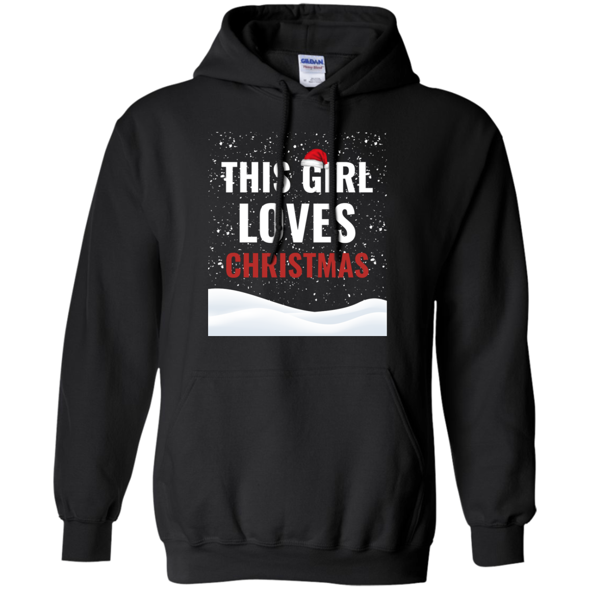 This Girl Loves Christmas Holidays Xmas Pullover Hoodie 8 oz.