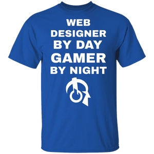 Web Designer By Day Gamer By Night T-Shirt Web Designer By Day Gamer By Night T-Shirt