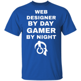 Web Designer By Day Gamer By Night T-Shirt Web Designer By Day Gamer By Night T-Shirt