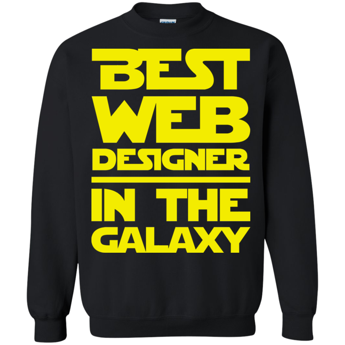 Best Web Designer In The Galaxy Crewneck Pullover Sweatshirt  8 oz. Main image