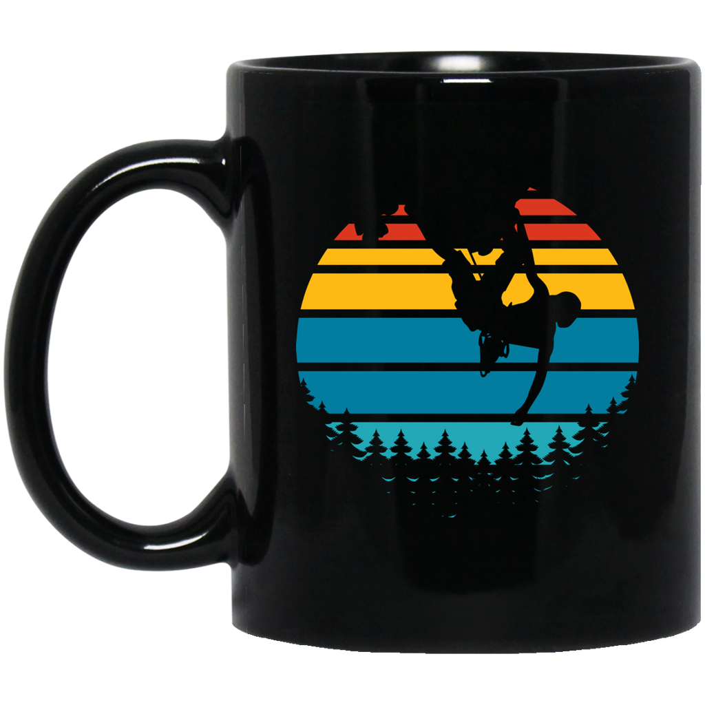 Vintage Rock Climbing Mug | Rock Climbing Gifts | Rock Climbing 11 oz. Black Mug