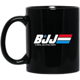 BJJ A Real Jiu Jitsu Hero BJJ 11 oz. Black Mug Brazilian Jiu-Jitsu BJJ Brazilian Jiu Jitsu Coffee Mug
