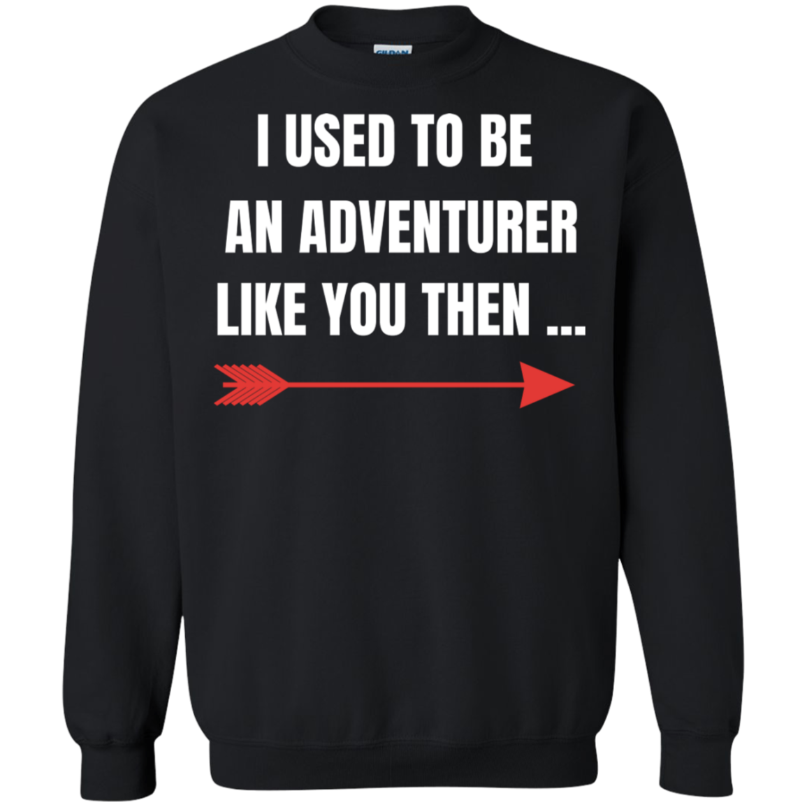 I Used To Be An Adventurer Like You Then... Fantasy RPG Video Gamer Crewneck Pullover Sweatshirt  8 oz.