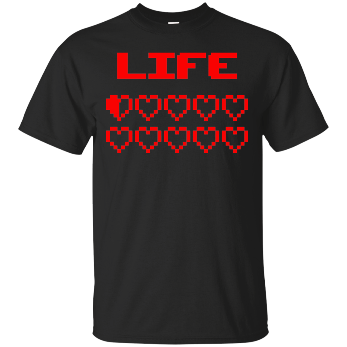 Gaming Life Bar - Game Hearts Health Bar Video Gaming Shirt Secondary image
