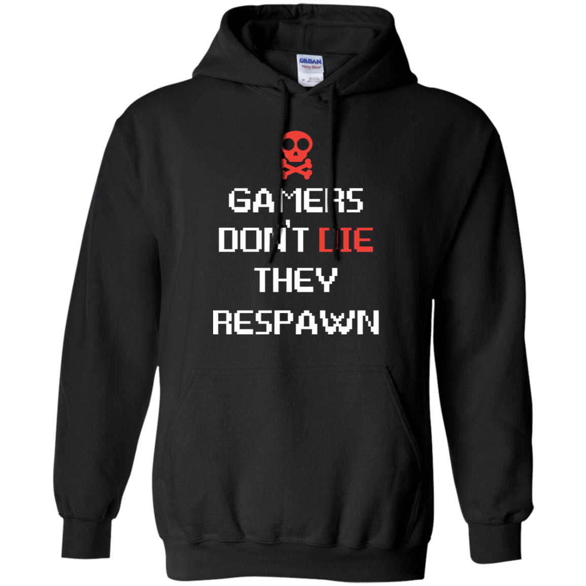 Gamers Don't Die They Respawn 3 Pullover Hoodie 8 oz. Secondary image