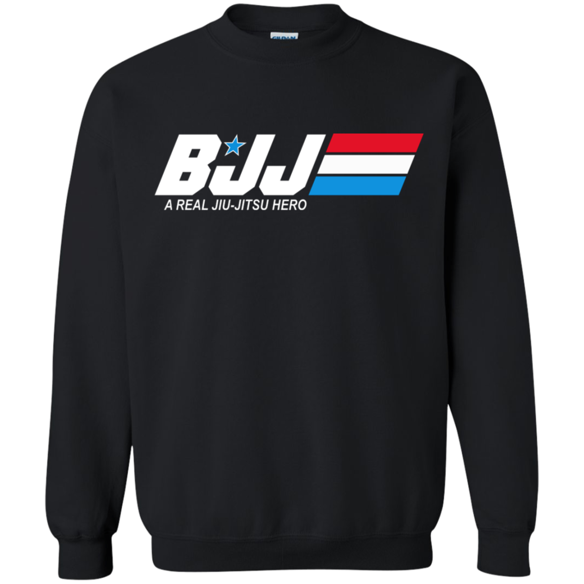 BJJ A Real Jiu Jitsu Hero BJJ Crewneck Pullover Sweatshirt  8 oz. Main image