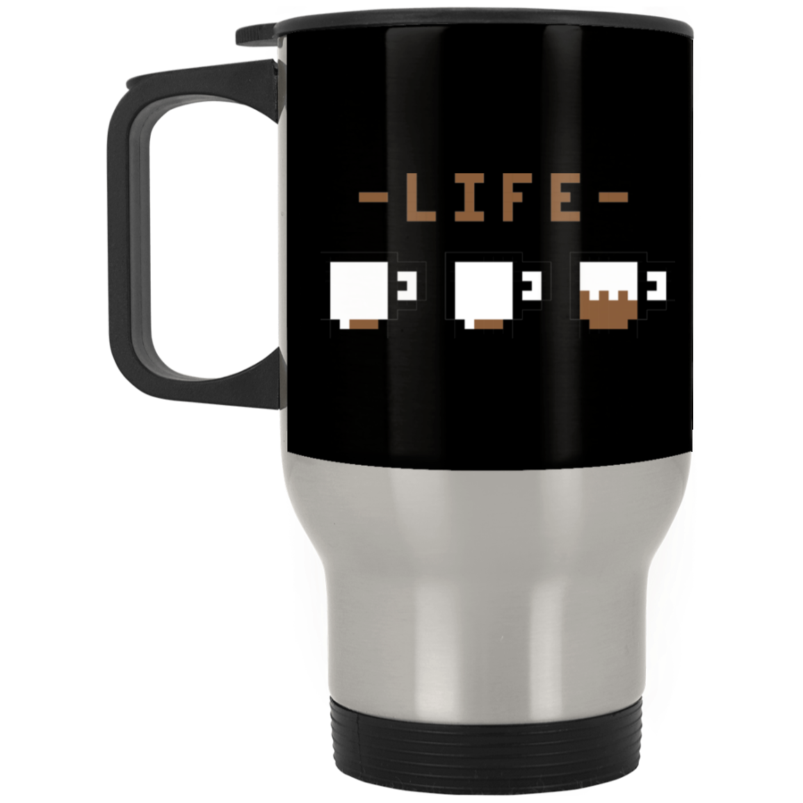 Coffee RPG 14 oz. RPG Mug | Video Game Coffee Mug | Gaming Video Game RPG Life Bar Stainless Travel Mug
