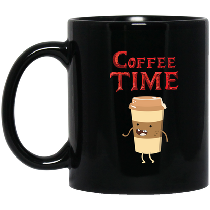 Coffee Time - Coffee Lovers 11 oz. Black Mug