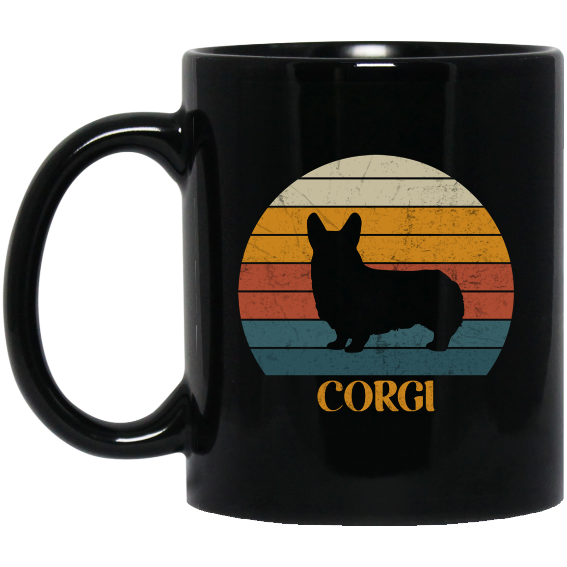 Corgi Mug | Welsh Corgi Gifts | Corgi 11 oz. Black Mug Secondary image