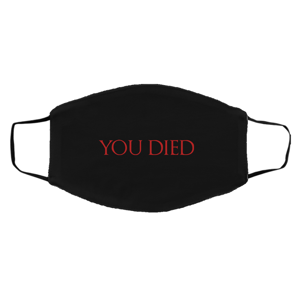 You Died RPG Video Game Face Mask