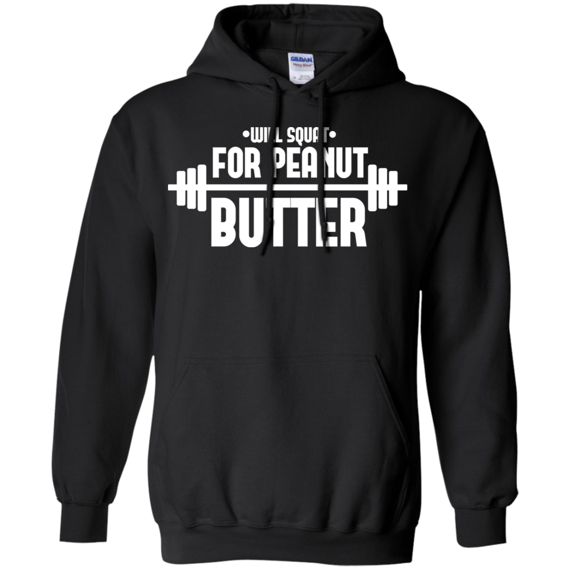 Will Squat For Peanut Butter Gym Workout Pullover Hoodie 8 oz. Secondary image
