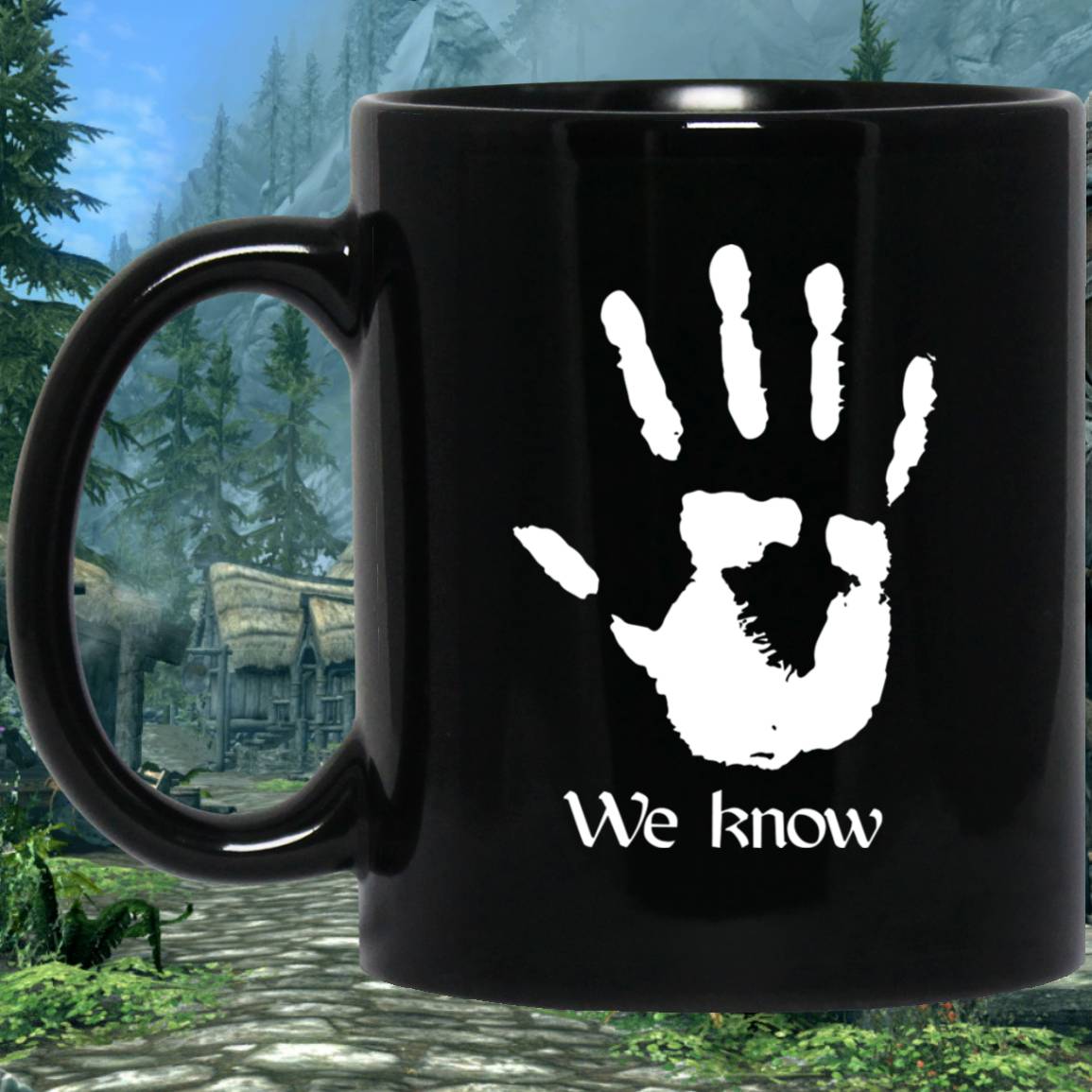 We Know Dark Brotherhood 11 oz. Black Mug Main image