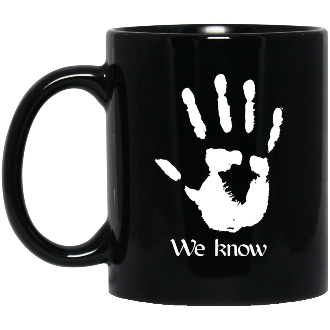 We Know Dark Brotherhood 11 oz. Black Mug Secondary image