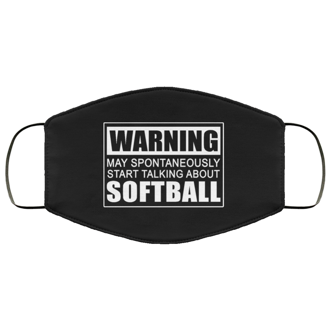 Warning May Spontaneously Start Talking About Softball Face Mask Secondary image