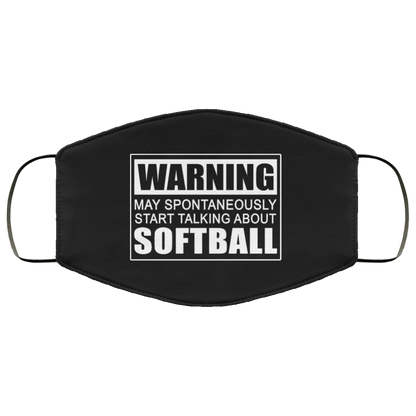Warning May Spontaneously Start Talking About Softball Face Mask