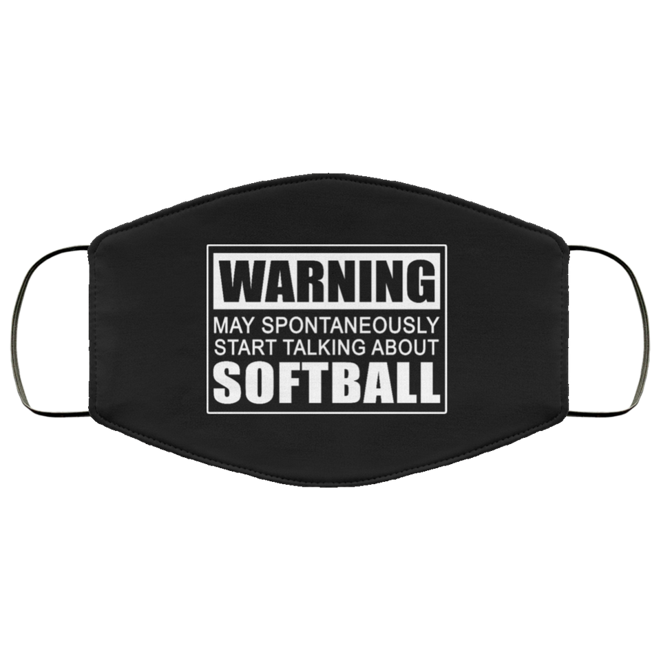 Warning May Spontaneously Start Talking About Softball Face Mask