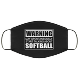 Warning May Spontaneously Start Talking About Softball Face Mask Warning May Spontaneously Start Talking About Softball Face Mask