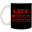 Gaming Life Bar (Game Hearts Health Bar) 11 oz. White Mug