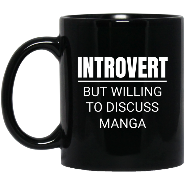 Introvert But Willing To Discuss Manga Anime Mug | Anime Gift Cup | Anime Coffee Mug | Anime Merch | 11oz Kawaii Mug