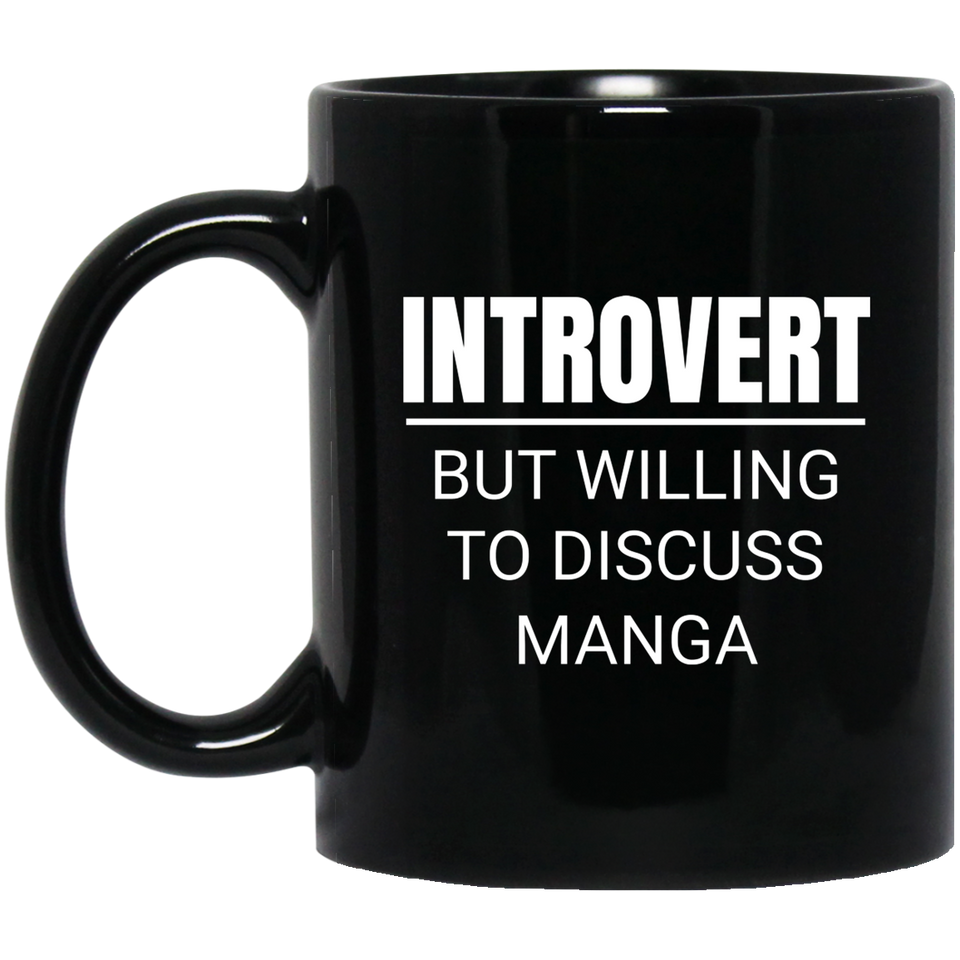 Introvert But Willing To Discuss Manga Anime Mug | Anime Gift Cup | Anime Coffee Mug | Anime Merch | 11oz Kawaii Mug