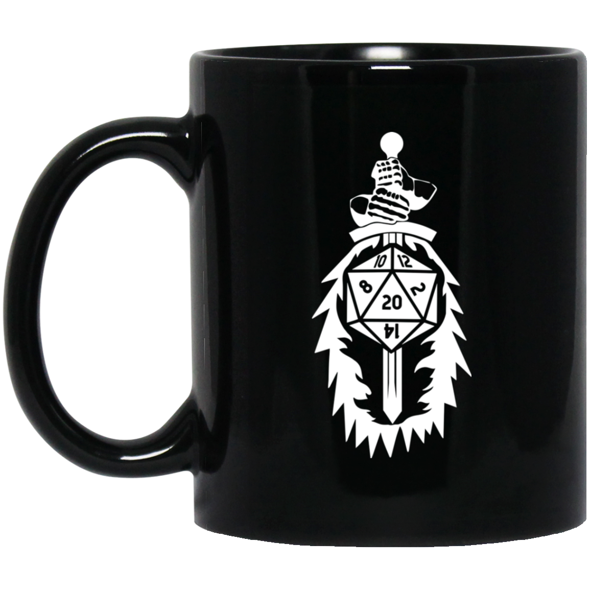 Paladin Dragon Fantasy RPG Dice Mug | Dungeon Master Mug | Tabletop RPG | Tabletop Games | RPG Mug | Role Playing Game Mug 11 oz. Black Mug Secondary image