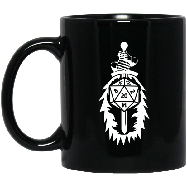 Paladin Dragon Fantasy RPG Dice Mug | Dungeon Master Mug | Tabletop RPG | Tabletop Games | RPG Mug | Role Playing Game Mug 11 oz. Black Mug