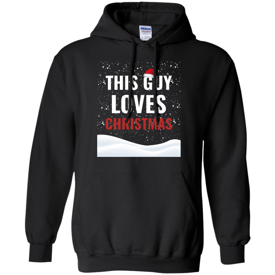This Guy Loves Christmas Holidays Xmas Pullover Hoodie 8 oz. Secondary image