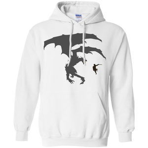 Dragon Fantasy RPG Light Pullover Hoodie 8 oz. Elder Scrolls Skyrim Dragonborn Dragon