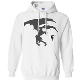 Dragon Fantasy RPG Light Pullover Hoodie 8 oz. Elder Scrolls Skyrim Dragonborn Dragon