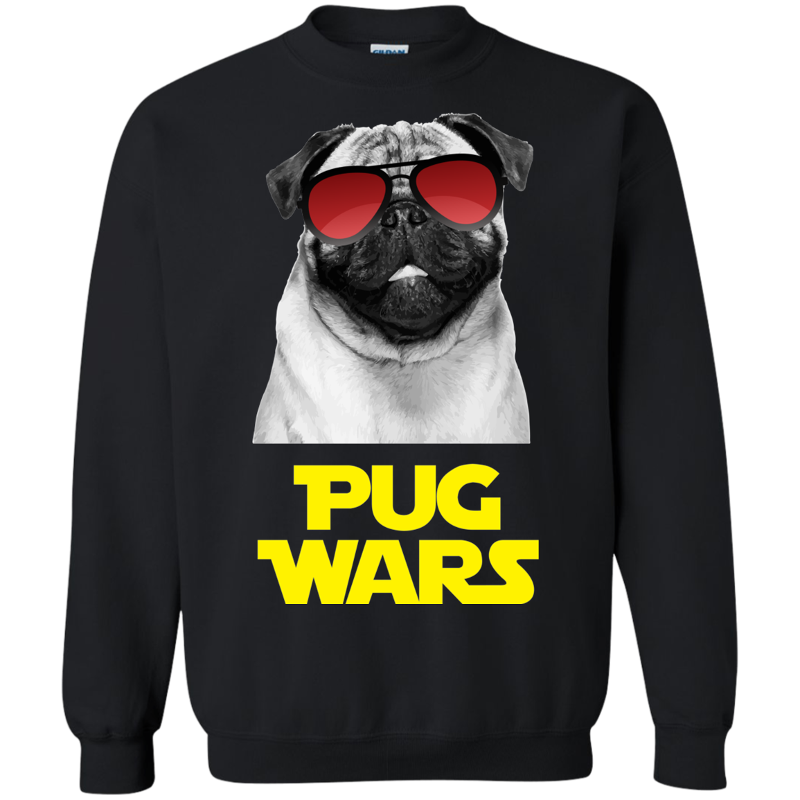 Pug Wars Return Of The Pug Crewneck Pullover Sweatshirt  8 oz. Main image