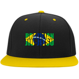 Brazilian Jiu Jitsu Flag 3 BJJ Snapback Hat Brazilian Jiu-Jitsu BJJ Brazilian Jiu Jitsu Baseball Cap