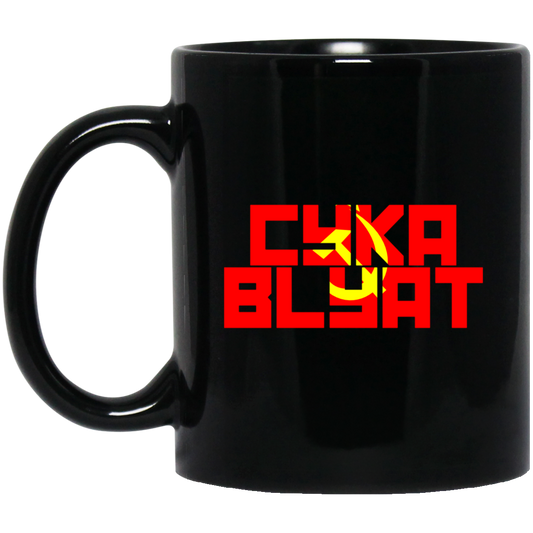 CYKA BLYAT Video Gaming 11 oz. Black Mug