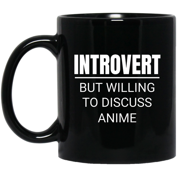 Introvert But Willing To Discuss Anime Anime Mug | Anime Gift Cup | Anime Coffee Mug | Anime Merch | 11oz Kawaii Mug