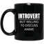 Introvert But Willing To Discuss Anime Anime Mug | Anime Gift Cup | Anime Coffee Mug | Anime Merch | 11oz Kawaii Mug