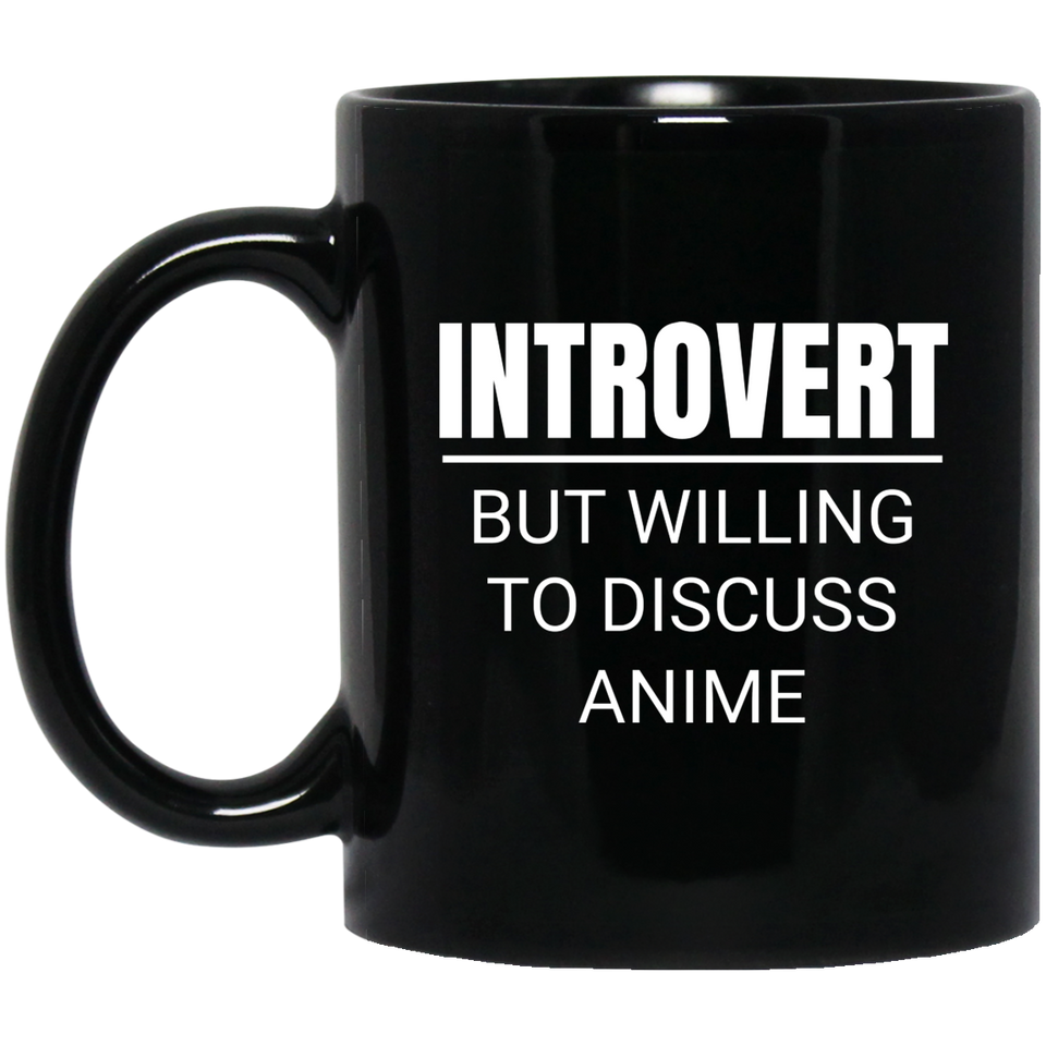 Introvert But Willing To Discuss Anime Anime Mug | Anime Gift Cup | Anime Coffee Mug | Anime Merch | 11oz Kawaii Mug