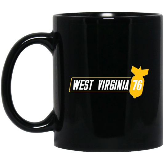 West Virginia 76 RPG Video Game 11 oz. Black Mug