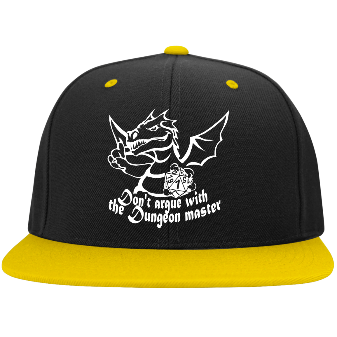 Don't Argue With The DM RPG Dice Hat | Dungeon Master Hat | Tabletop RPG | Tabletop Games | RPG Hat | Role Playing Game Unisex Snapback Hat
