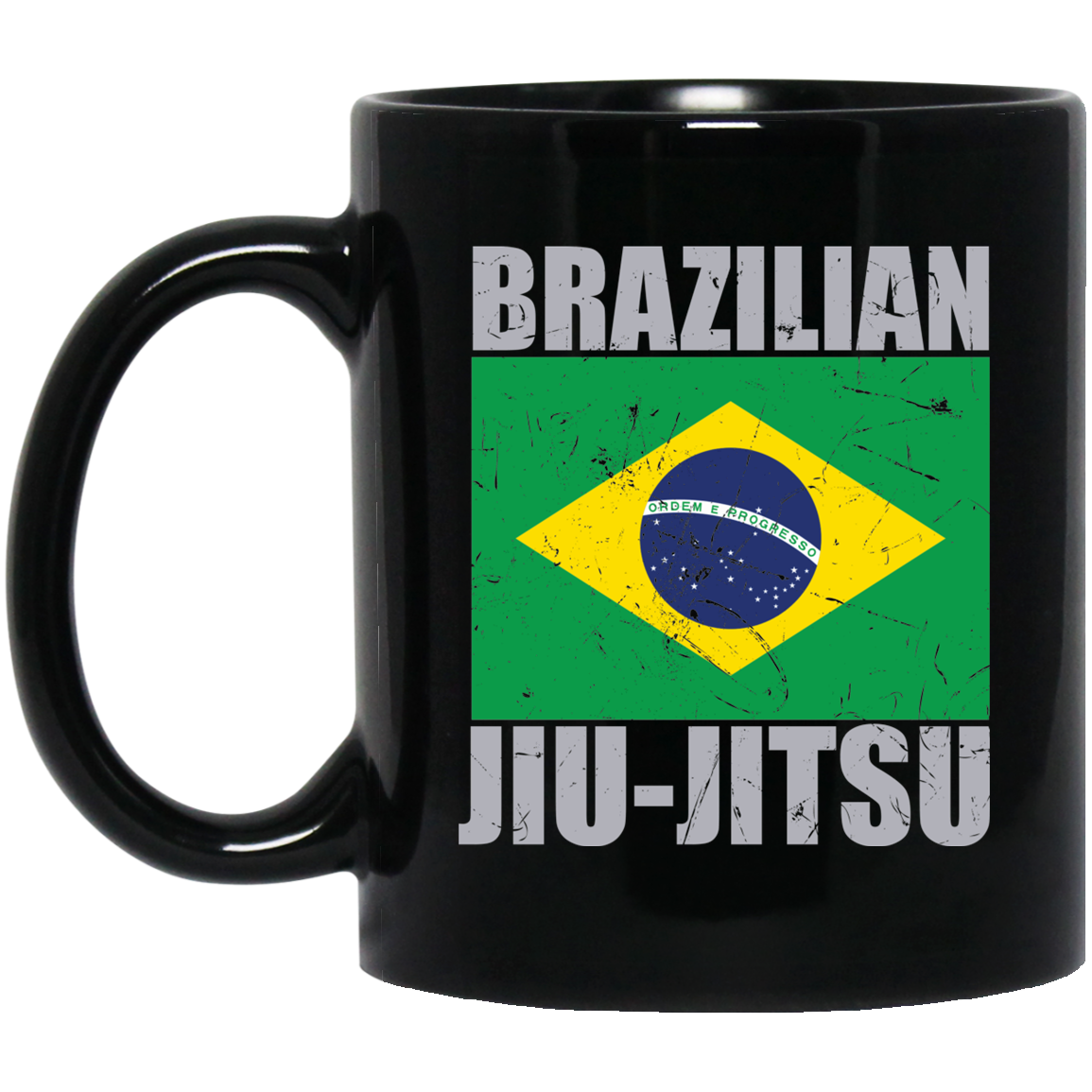 Brazilian Jiu Jitsu Flag 2 BJJ 11 oz. Black Mug Secondary image