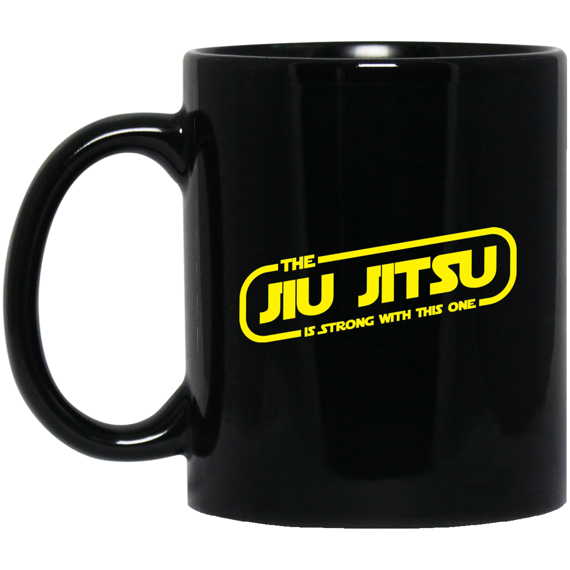 The Jiu Jitsu Is Strong With This One BJJ Brazilian Jiu Jitsu 11 oz. Black Mug Secondary image