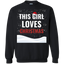 This Girl Loves Christmas Holidays Xmas Crewneck Pullover Sweatshirt  8 oz.