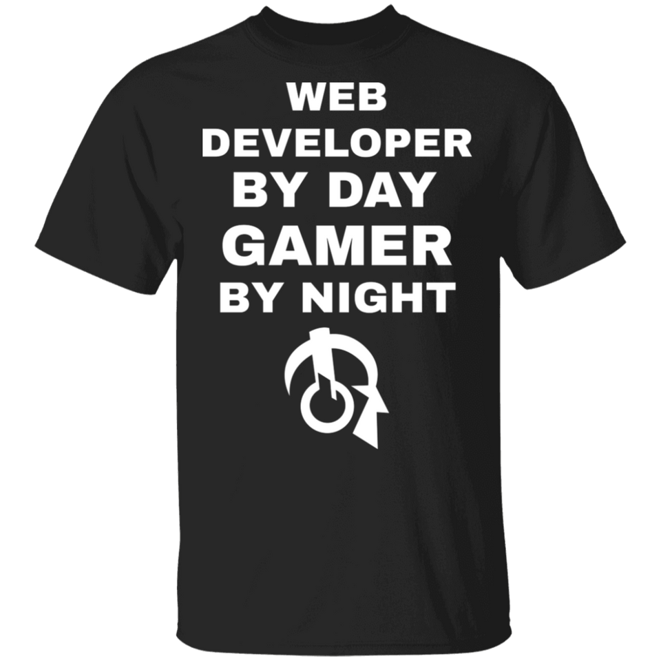 Web Developer By Day Gamer By Night T-Shirt