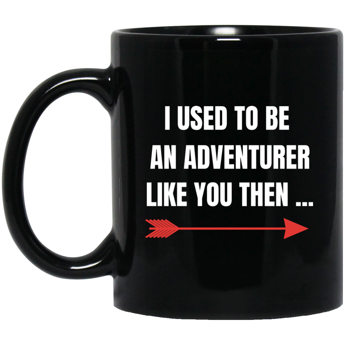 I Used To Be An Adventurer Like You Then 11 oz. Black Mug Secondary image