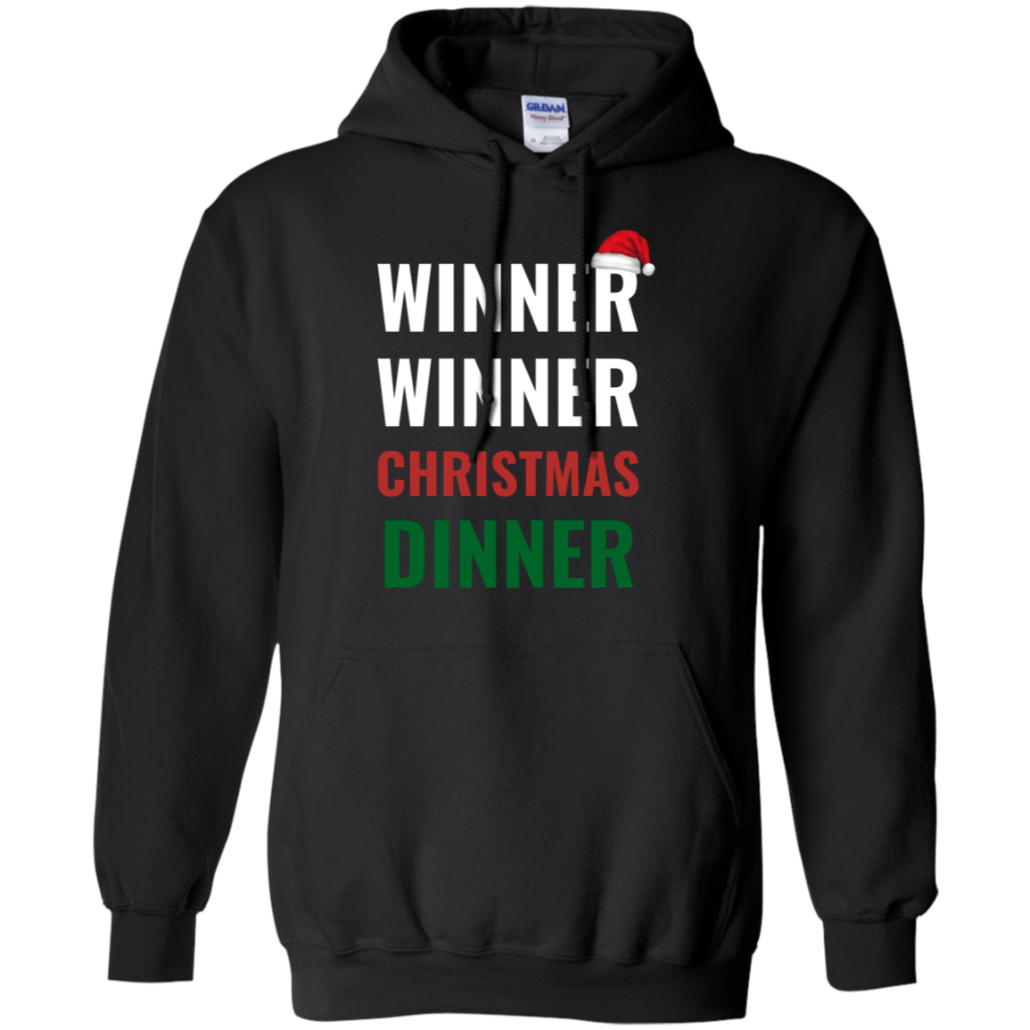 Winner Winner Christmas Dinner Xmas Holidays Pullover Hoodie 8 oz. Secondary image