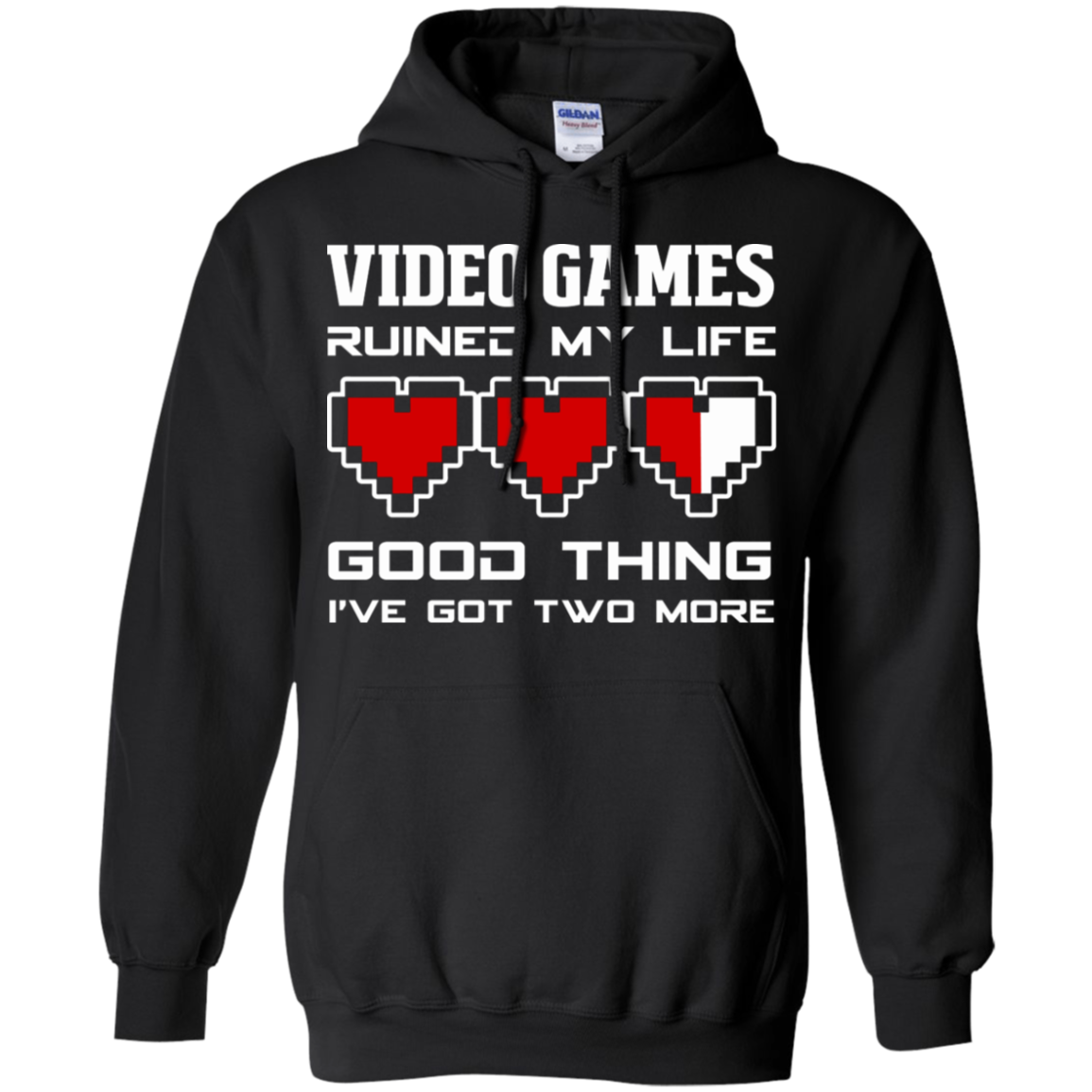 Video Games Ruined My Life - Video Gaming Pullover Hoodie 8 oz. Secondary image