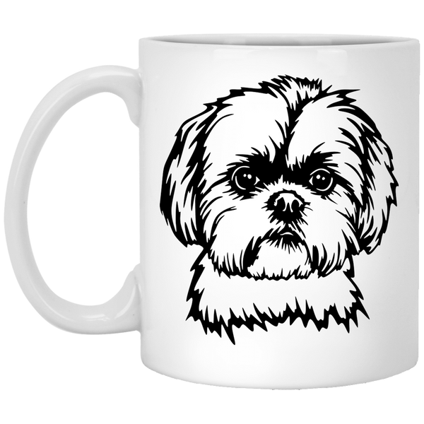 Shih Tzu Mug | Shih Tzu Gifts | Shih Tzu Art | Shitzu Mom |  Shih Tzu 11 oz. White Mug